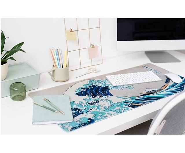 浮世絵】葛飾北斎 冬絵三十六景 神奈川サーフィン 大型マウスパッド