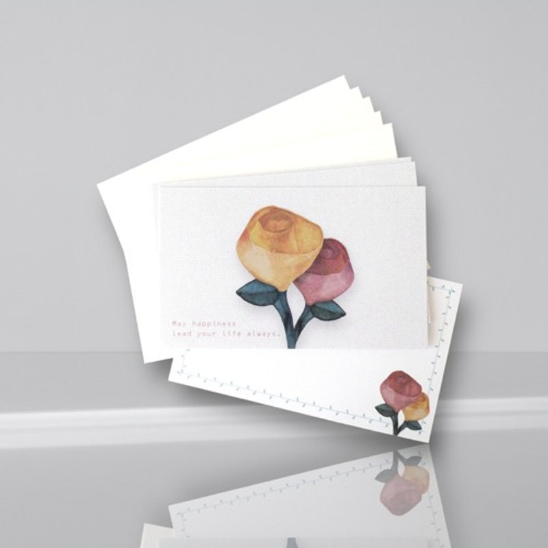 メッセージカード封筒セット（薔薇） - 卡片/明信片 - 紙 