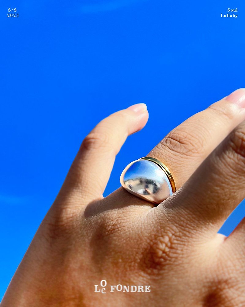 Sterling Silver Skinny Ring | Yin Baby Ring Original Valentine's Day Gift - แหวนทั่วไป - เงินแท้ สีทอง