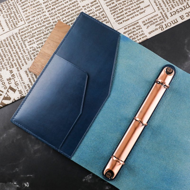 [A5 Leather Folder/Folder/Menu] Customized Engraving Italian Vegetable Tanned Genuine Leather Mister - กล่องเก็บของ - หนังแท้ หลากหลายสี