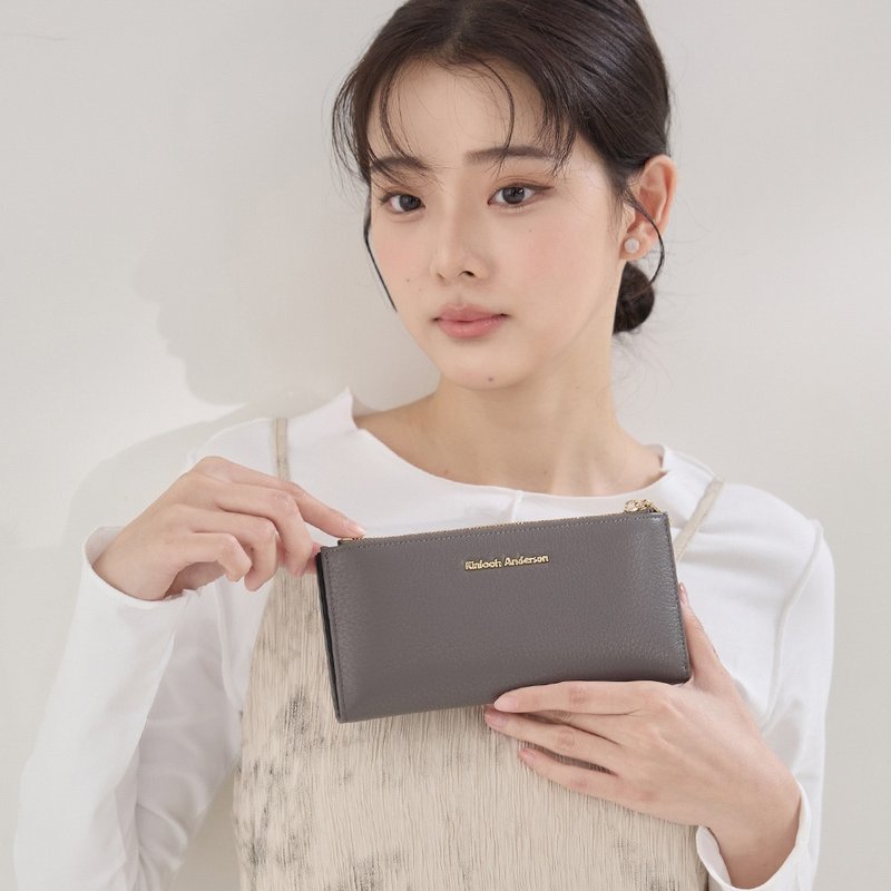 【金安德森】Evelyn 牛皮單面扣長夾-多款任選 - 錢包/皮夾/長短夾 - 真皮 多色