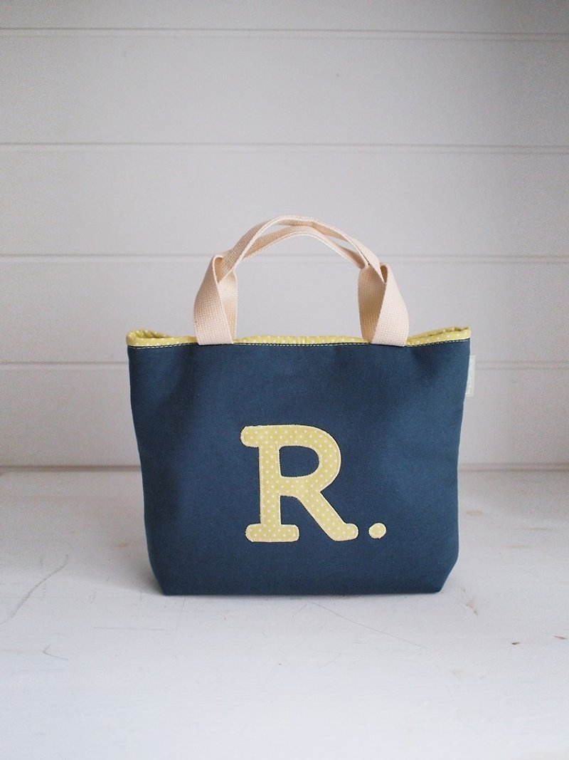 Hairmo. Exclusive Letter Outing Bag Magnetic Buckle - Grey Blue (single-word) - Handbags & Totes - Cotton & Hemp Blue
