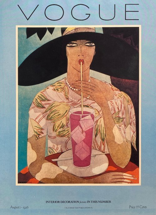VOGUE 壁掛け 1924 アンティーク ヴィンテージ 雑誌 表紙 木製 VOGUE 壁掛け 1924 アンティーク ヴィンテージ 雑誌 表紙 木製