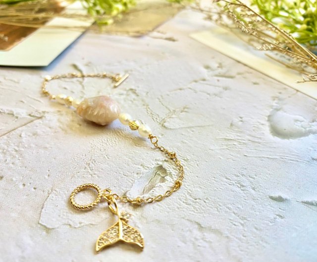 貝殻フォッシルコーラルブレスレット フォッシルコーラルアクセサリー