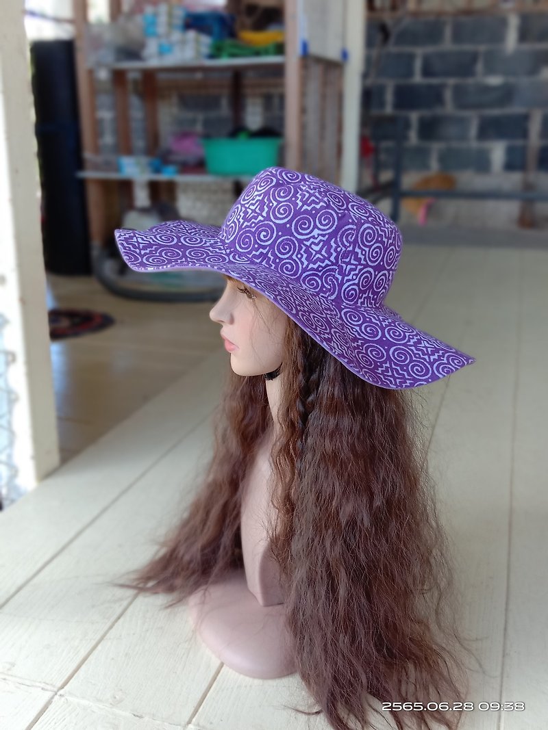 Bucket hat. A wide brimmed bucket hat that can be worn on both sides. - Hats & Caps - Other Materials Purple
