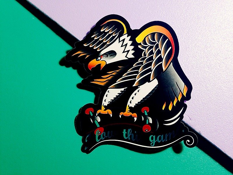 Play version of the eagle / sticker