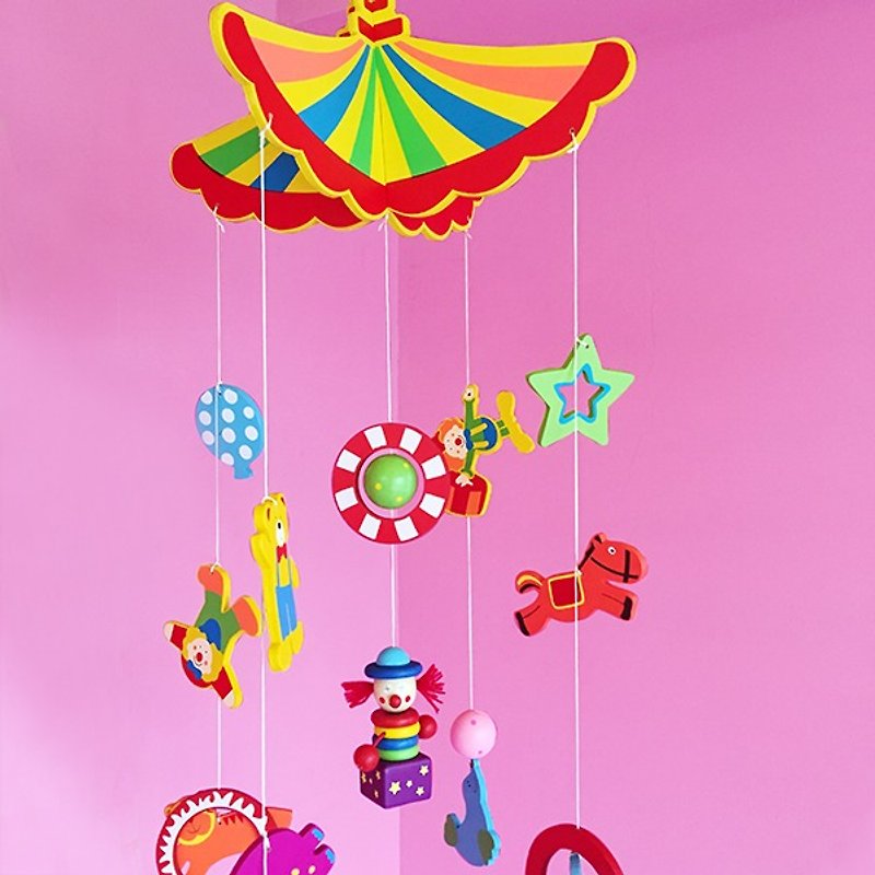 Wooden Circus Hanging Mobile - Items for Display - Wood 