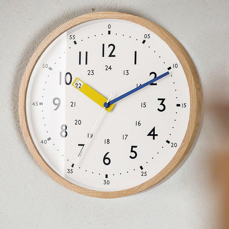 【最後の1枚】Storuman- 24H Learning Silent Clock Wall Clock (イエロー) - 時計 - 木製 イエロー
