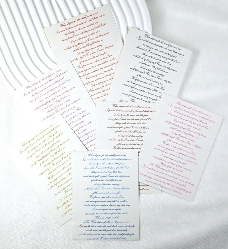 Centered English Lettering Tracing Paper - 便條紙/便利貼 - 紙 多色