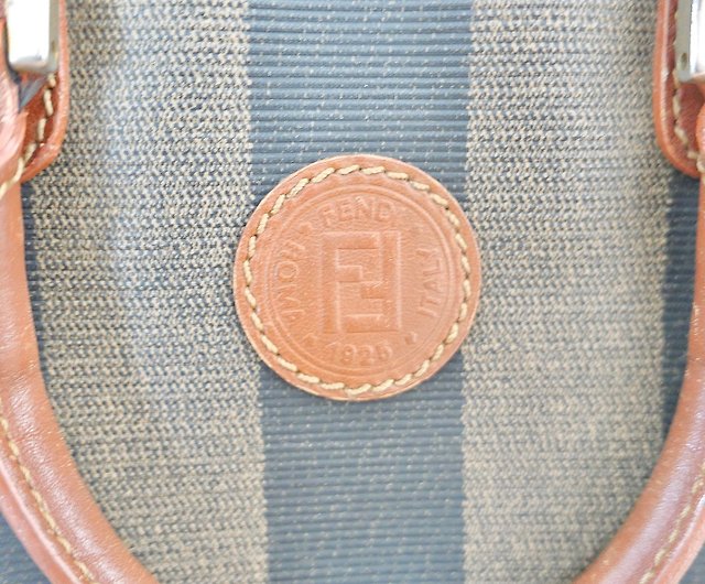 Vintage Fendi gorgeous leather rare stripe speedy handbag shopper