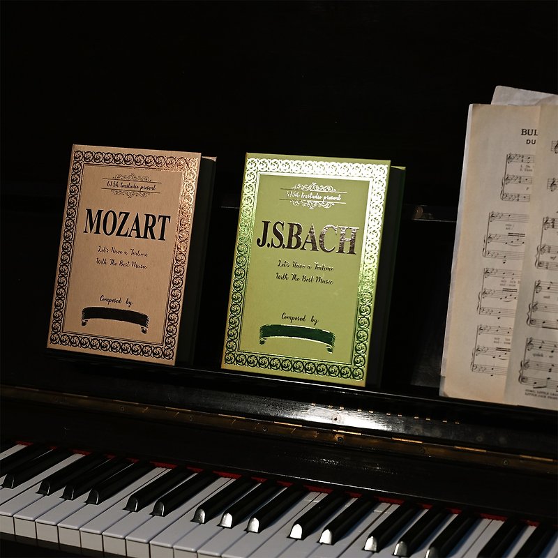 Classical Score Wind Bitter Tea Oil Handmade Soap Gift Box-Mozart/Bar (customized lettering) - Soap - Plants & Flowers 
