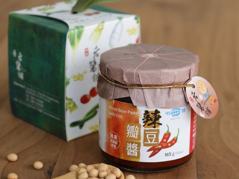 [Mingde Food] [Single Flavor Gift Box] Flavored Handmade Spicy Bean Paste 165g - เครื่องปรุงรส - แก้ว 