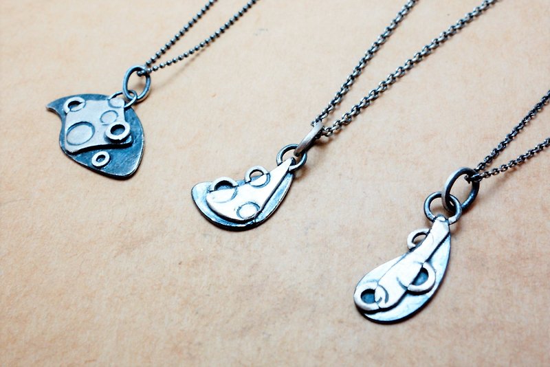 Sterling Silver Puzzle Necklace Co-Circle Party Three Purchase 3540 Yuan Free Lettering - สร้อยคอ - เงิน สีเงิน