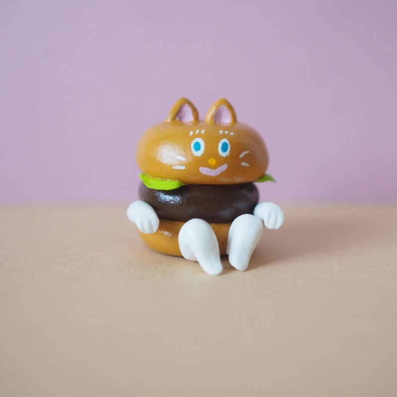 Cat Burger - 公仔/玩偶 - 黏土 橘色