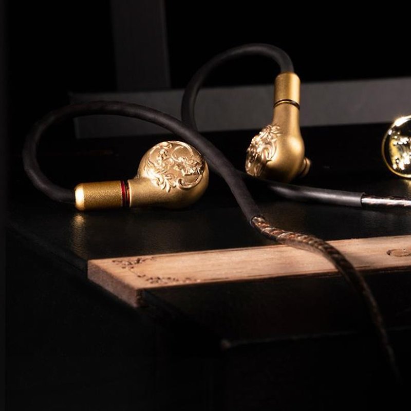 [Free shipping] Single-lap flagship in-ear wired headset Bronze cavity HiFi headset ikkoOH7 - Gadgets - Other Materials Multicolor