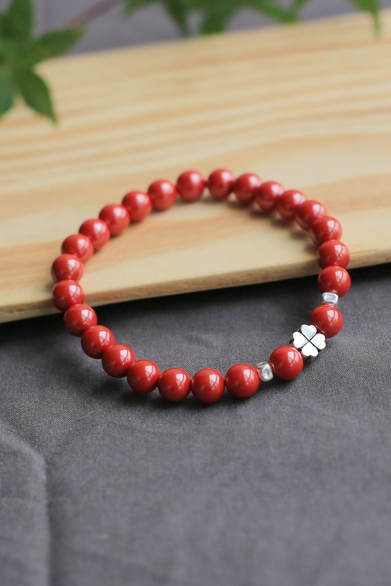 Spring and Autumn Handmade | 6mm High Content Imperial Sand Lucky Bracelet | s925 Silver - Bracelets - Semi-Precious Stones 