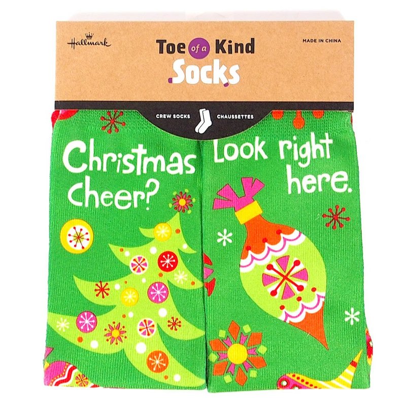 Christmas Socks - Happy Christmas [Hallmark - Gift Christmas Series] - ถุงเท้า - วัสดุอื่นๆ สีเขียว