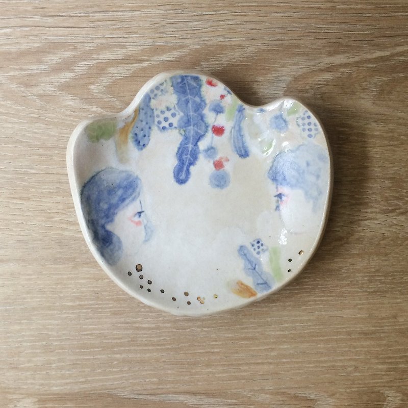 ┇eyesQu ┇ hand pinch small pot ┇ each other - Small Plates & Saucers - Pottery 