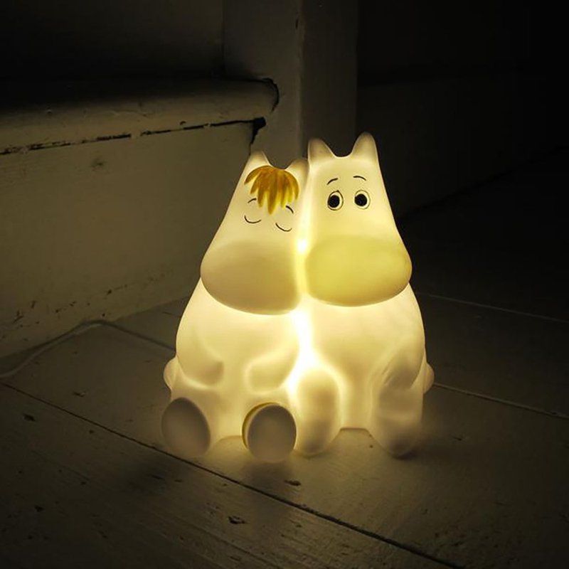 British Moomin and Kerr Snork Maiden love hug LED night light - โคมไฟ - พลาสติก ขาว