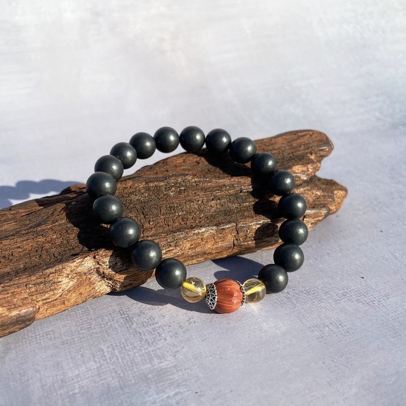 [Guardian] Sub-graphite‧ Citrine‧ Southern Red Crystal Bracelet/Clear Negative Energy/Gift - สร้อยข้อมือ - คริสตัล 