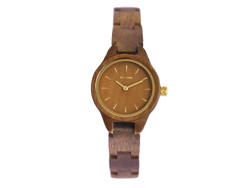 WILS FABRIK - Cozet - Walnut Lumber Wood Watch - Women's Watches - Wood Brown