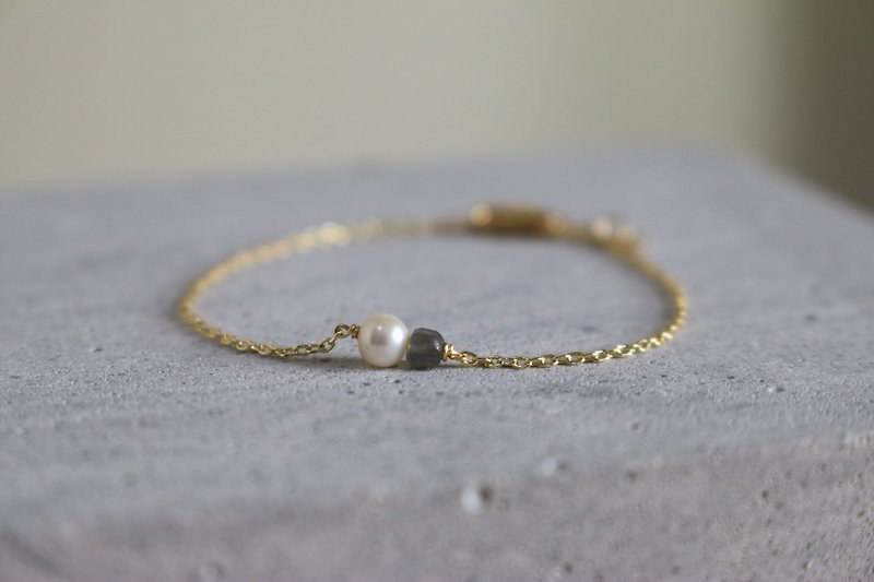 Bracelet Spectrum Stone Pearl - Favorites - - Bracelets - Semi-Precious Stones Gray