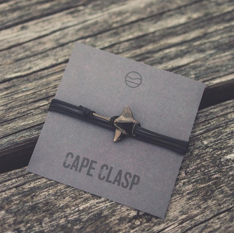 Cape Clasp美國深海限定款Manta鬼蝠魟手繩 - 手鍊/手環 - 不鏽鋼 黑色