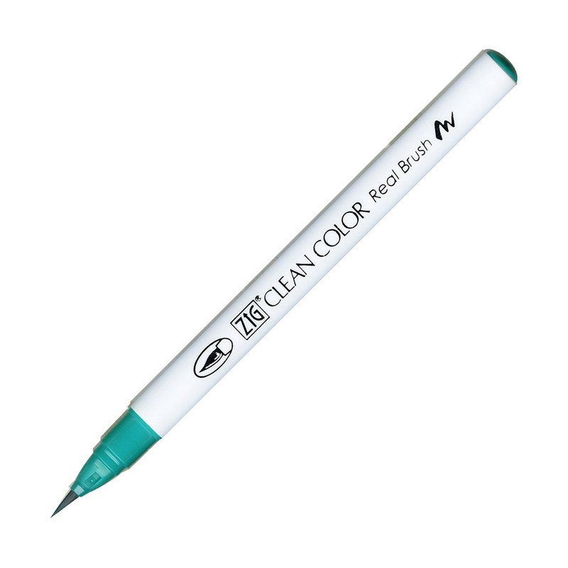 【Kuretake 日本吳竹】ZIG 彩繪毛筆 Turquoise Green - 其他書寫用具 - 塑膠 綠色