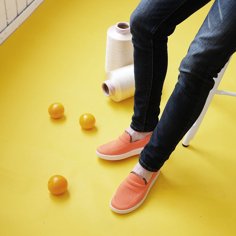 RIPPLES LOAFER/Neno Orange - รองเท้าอ็อกฟอร์ดผู้ชาย - เส้นใยสังเคราะห์ สีส้ม
