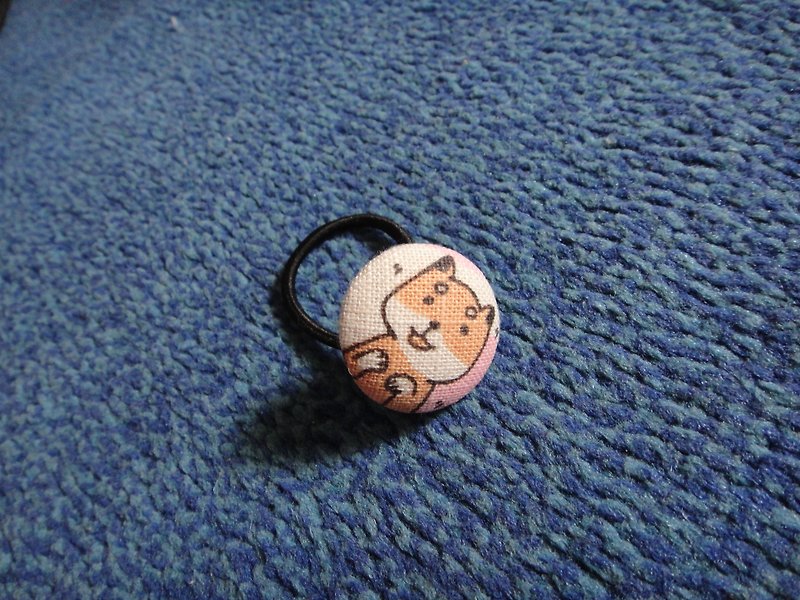 (C) Shiba Inu Mom deer _ cloth button hair band C48CIY89 - เครื่องประดับผม - ผ้าฝ้าย/ผ้าลินิน 