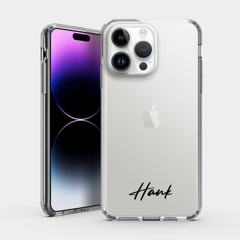 客製化英文名 IPHONE i16 i15 i14 i13 i12保護殼 透明手機殼 230 - 手機殼/手機套 - 塑膠 透明