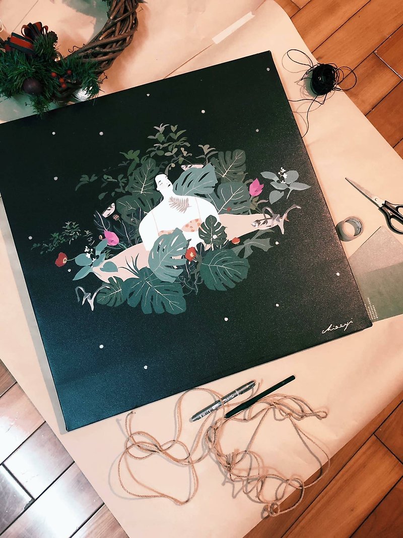 Soak in the summer night [medium size] - Posters - Other Materials Black