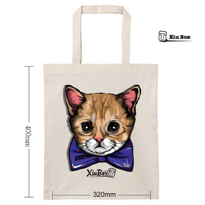 Orange cat cat illustration original design environmental protection bag canvas bag shopping bag tote bag bag