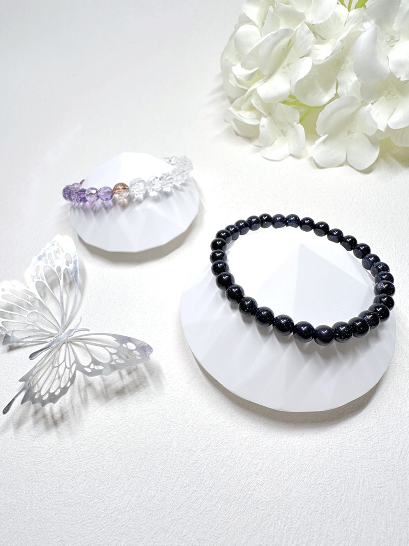 銀曜石 Silver Obsidian 手鏈 - 手鍊/手環 - 水晶 