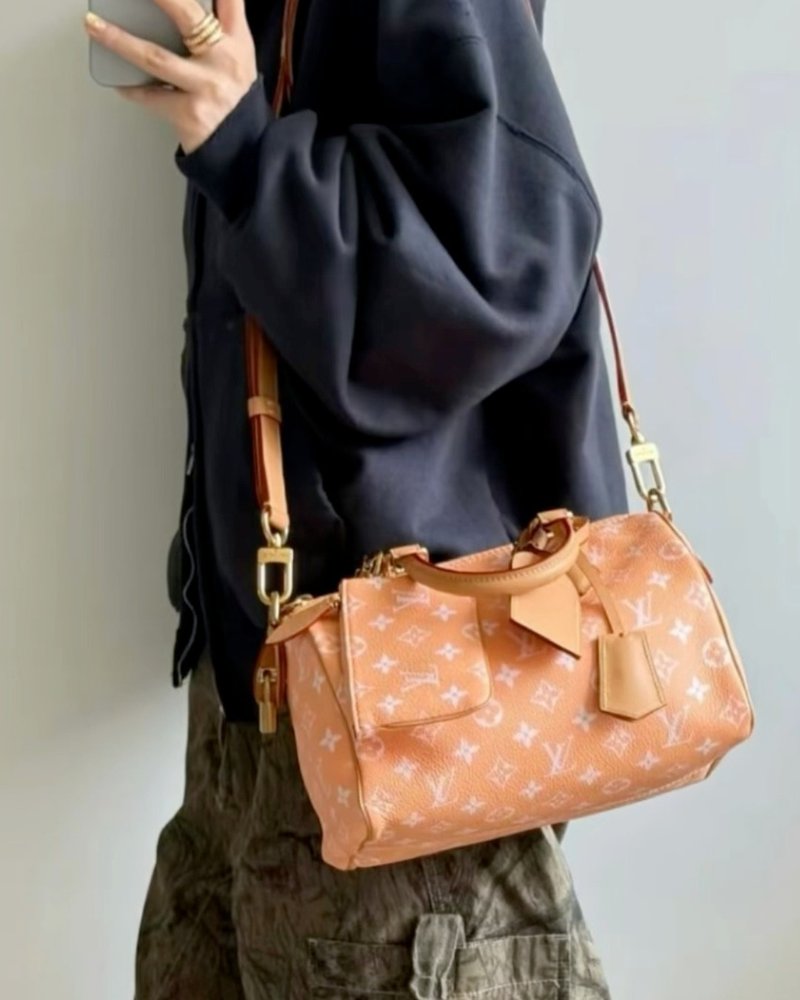 Louis Vuitton Speedy P9 Bandoulière 25 peach全新 限量版 - 側背包/斜背包 - 真皮 橘色