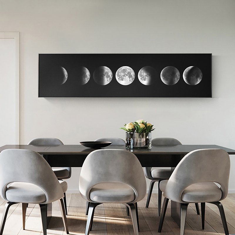 Full Moon Dance-Hanging Picture-Banner Series-Black - Posters - Cotton & Hemp Black