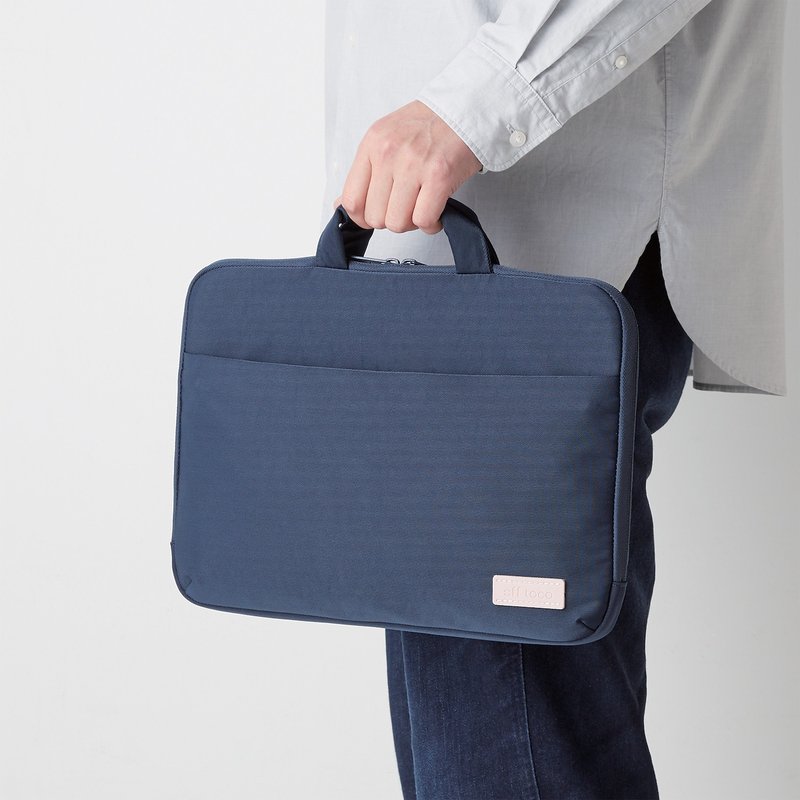 Taiwan's first limited color ELECOM OT dual-purpose computer bag 14-inch blue - กระเป๋าแล็ปท็อป - เส้นใยสังเคราะห์ สีน้ำเงิน