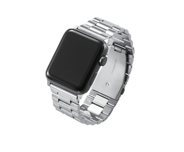 ELECOM Apple Watch42mmステンレススチールストラップシルバー ...