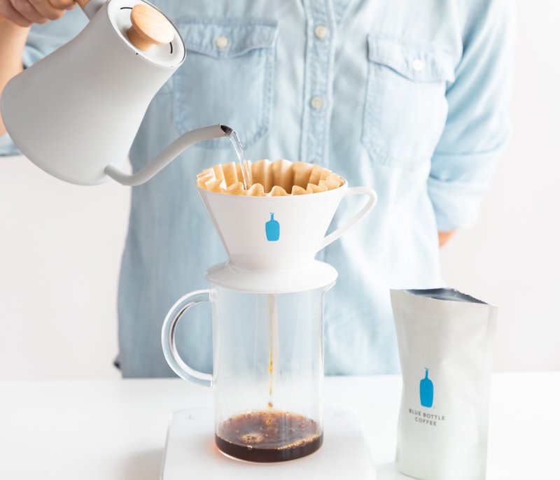 【單品】Blue Bottle 入門手沖濾杯組 - 咖啡壺/手沖壺 - 瓷 藍色