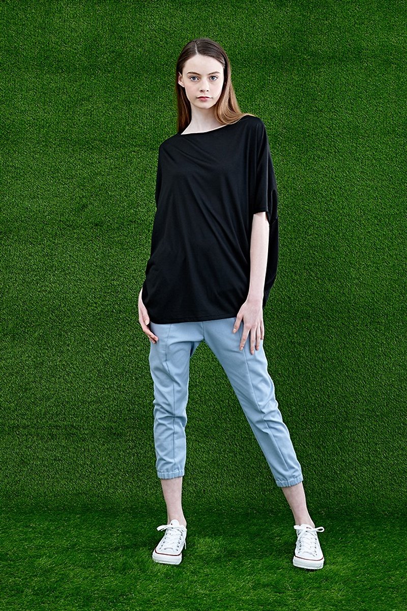 Black loose three-dimensional knit top - Women's T-Shirts - Other Materials Black
