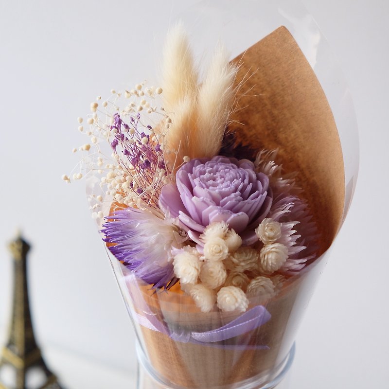 Dried bouquet of purple cones - ตกแต่งต้นไม้ - พืช/ดอกไม้ สีม่วง