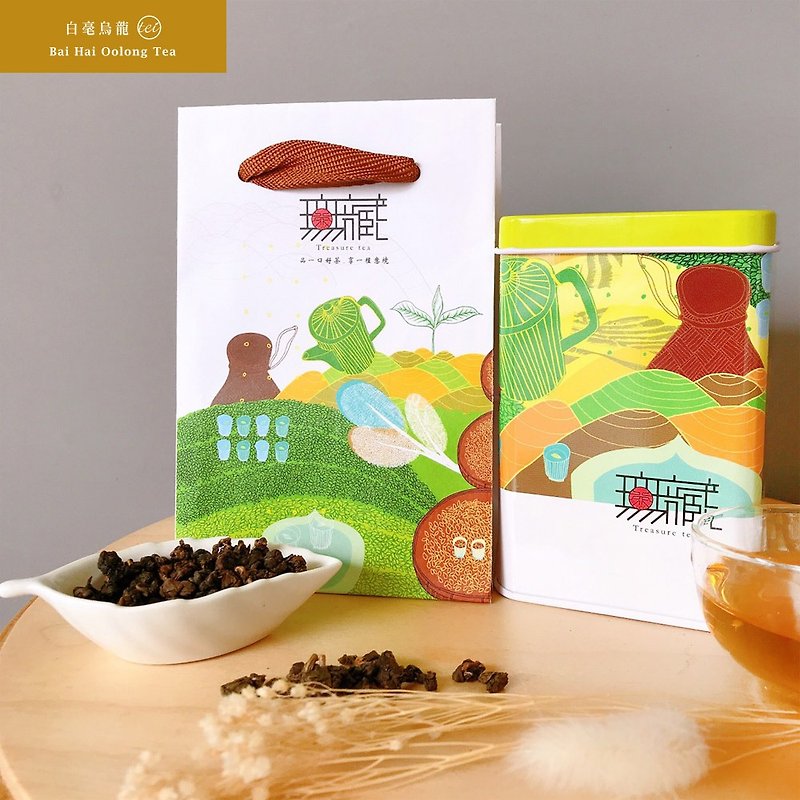A-Li shan High moumtain Bai-Hao Oolong tea - 100g/can(Vacuum packaging) - Tea - Fresh Ingredients Orange