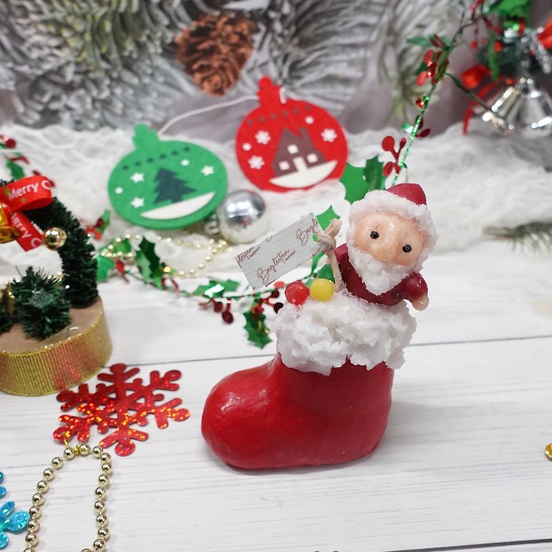 聖誕限定聖誕老人與靴造型香氛蠟燭工作坊 - 蠟燭/香薰/香水 - 蠟 