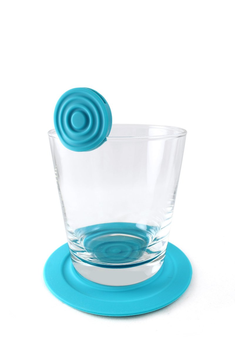 漣漪杯墊 Ripple Coaster(藍) - 杯墊 - 矽膠 綠色