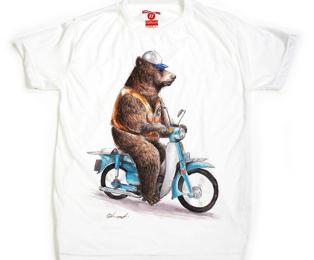 Moto bear - T-shirt textile homme