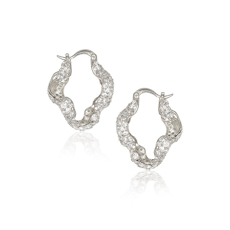 LOVE FLOW / Aegean Sterling Silver - Earrings & Clip-ons - Sterling Silver Silver