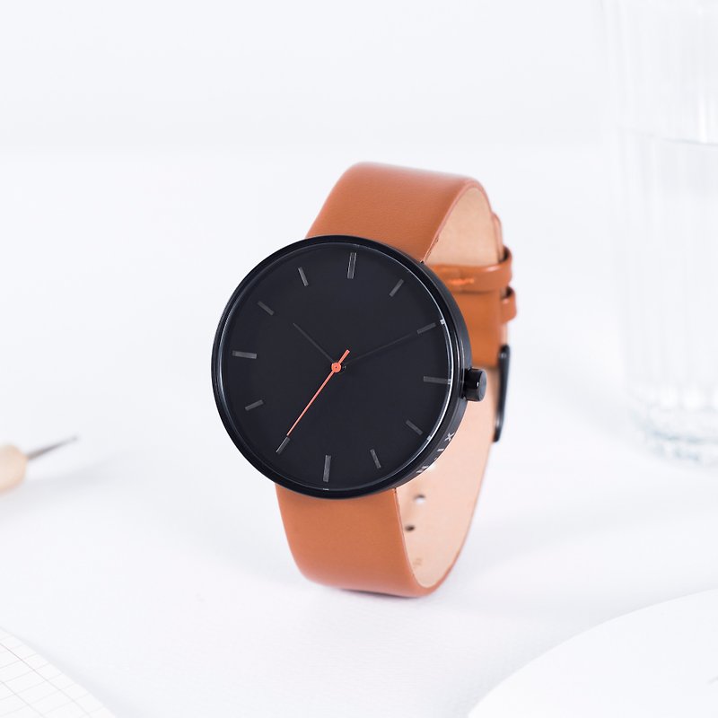 Minimal Watches: Cafe 'Collection Vol.02 - Coffee Syrup. - Women's Watches - Genuine Leather Orange