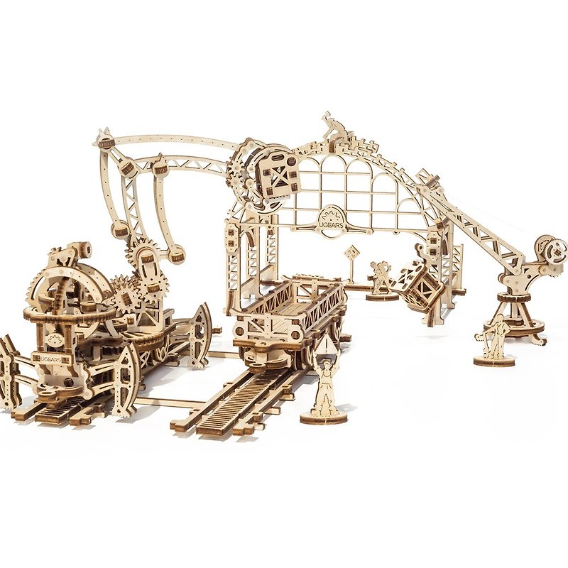 /Ugears/ 烏克蘭木製模型  機械小鎮 - 鐵道怪手Rail Manipulator - 科技小物 - 木頭 