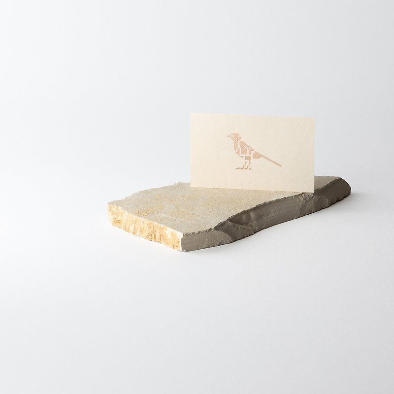 ハクセキレイのメッセージカード | ピンクゴールド箔 | Birds Are Dinosaurs - はがき‧メッセージカード - 紙 ゴールド