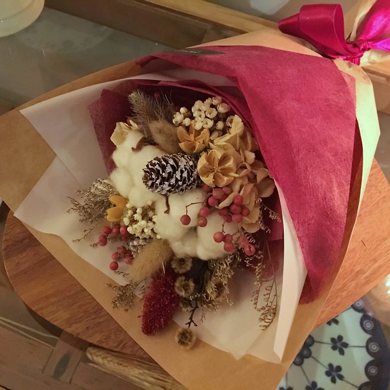 Cherish Collection-Dry Bouquet Graduation Bouquet Christmas Valentine's Day Wedding Wedding Ceremony Birthday Gift - Dried Flowers & Bouquets - Plants & Flowers 